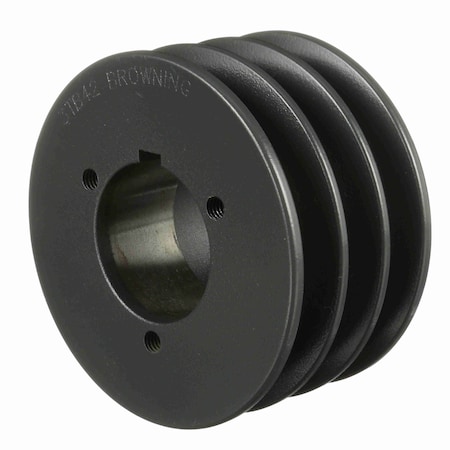 Browning 3 Groove Cast Iron Bushed Bore Multiple Sheave, 3TB42 3TB42